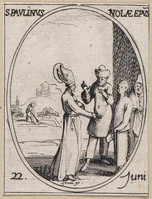 KG 10344
<br/>
Heilige Paulinus ("Heiligenkalender")
<br/>
<em>Callot, Jacques (1592 - 1635)</em>